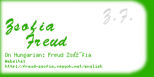 zsofia freud business card